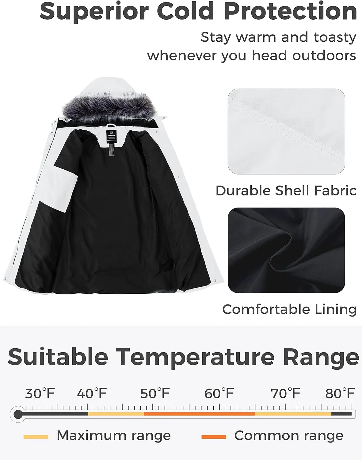 wantdo Women's Recycled Puffer Jackets Warm Winter Coats Long Winter Jacket Puffy Coat