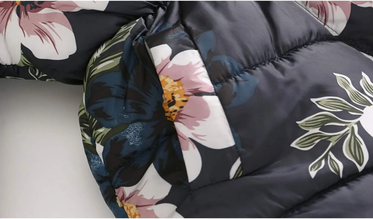 Winter Coats For Girls Hooded Waterproof Floral Printed Kids Toddler Warm Snow Jacket