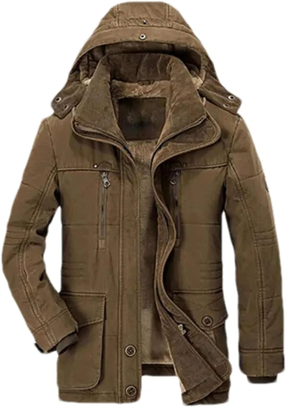 Winter Jacket Men Thicken Warm Cotton-Padded Jackets Mens Hooded Windbreaker Parkas Plus Size Coats