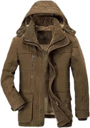 Winter Jacket Men Thicken Warm Cotton-Padded Jackets Mens Hooded Windbreaker Parkas Plus Size Coats