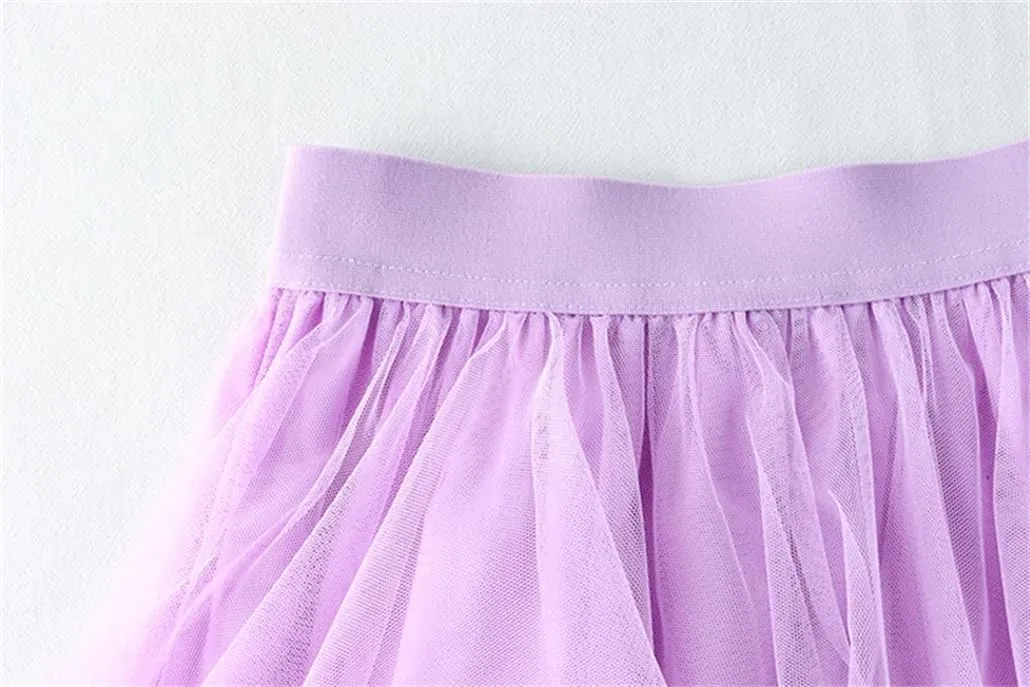 Women Irregular Tulle Skirt Midi Long High Waist Female Mesh Party A Line Skirt