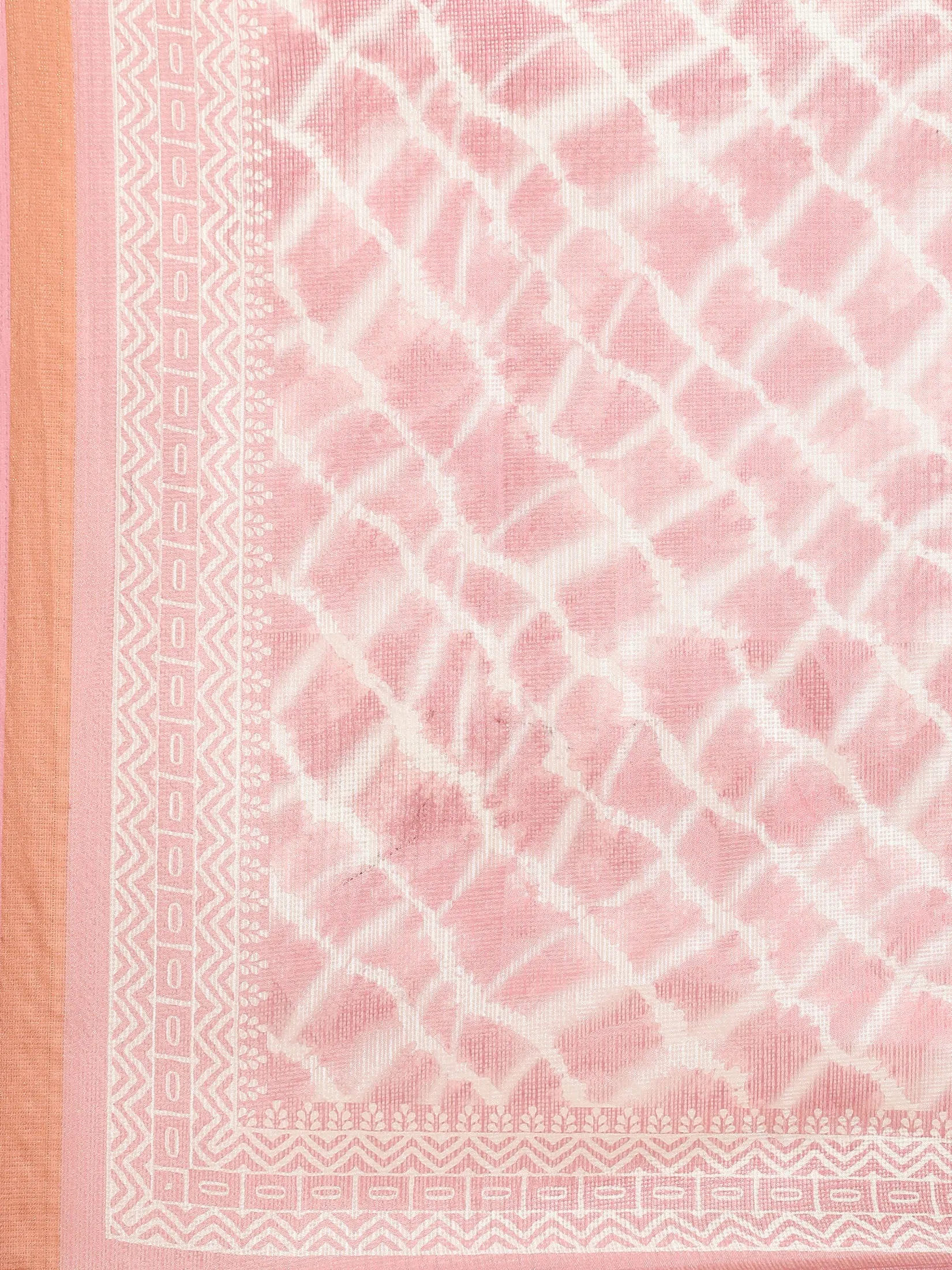 Women Pink Tie Dye Printed Kurta Harem Pant Dupatta