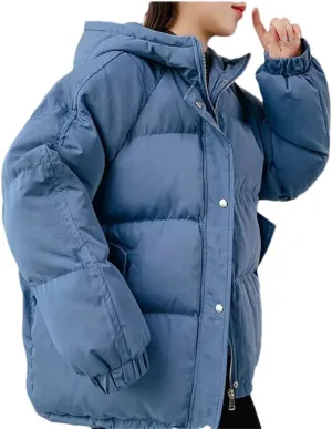 Women Short Jacket Winter Thick Hooded Cotton Padded Coats Female Loose Puffer Parkas