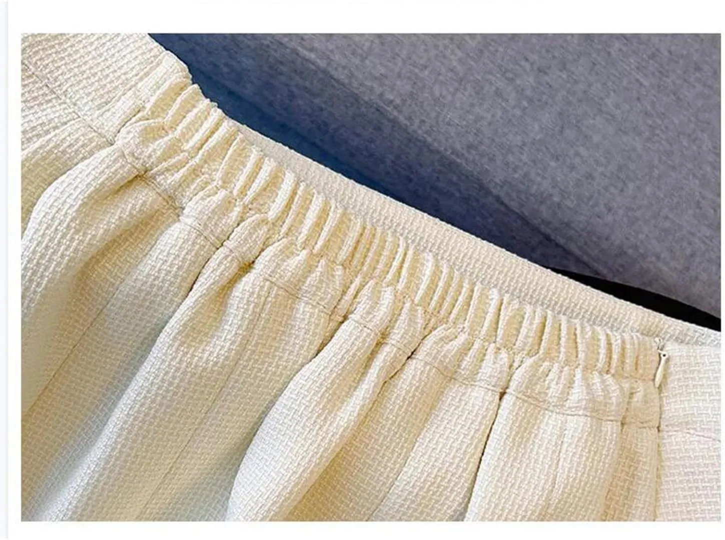 Women Summer Plus Size Loose Solid A-Line Pleated Elastic Waist Mini Skirts