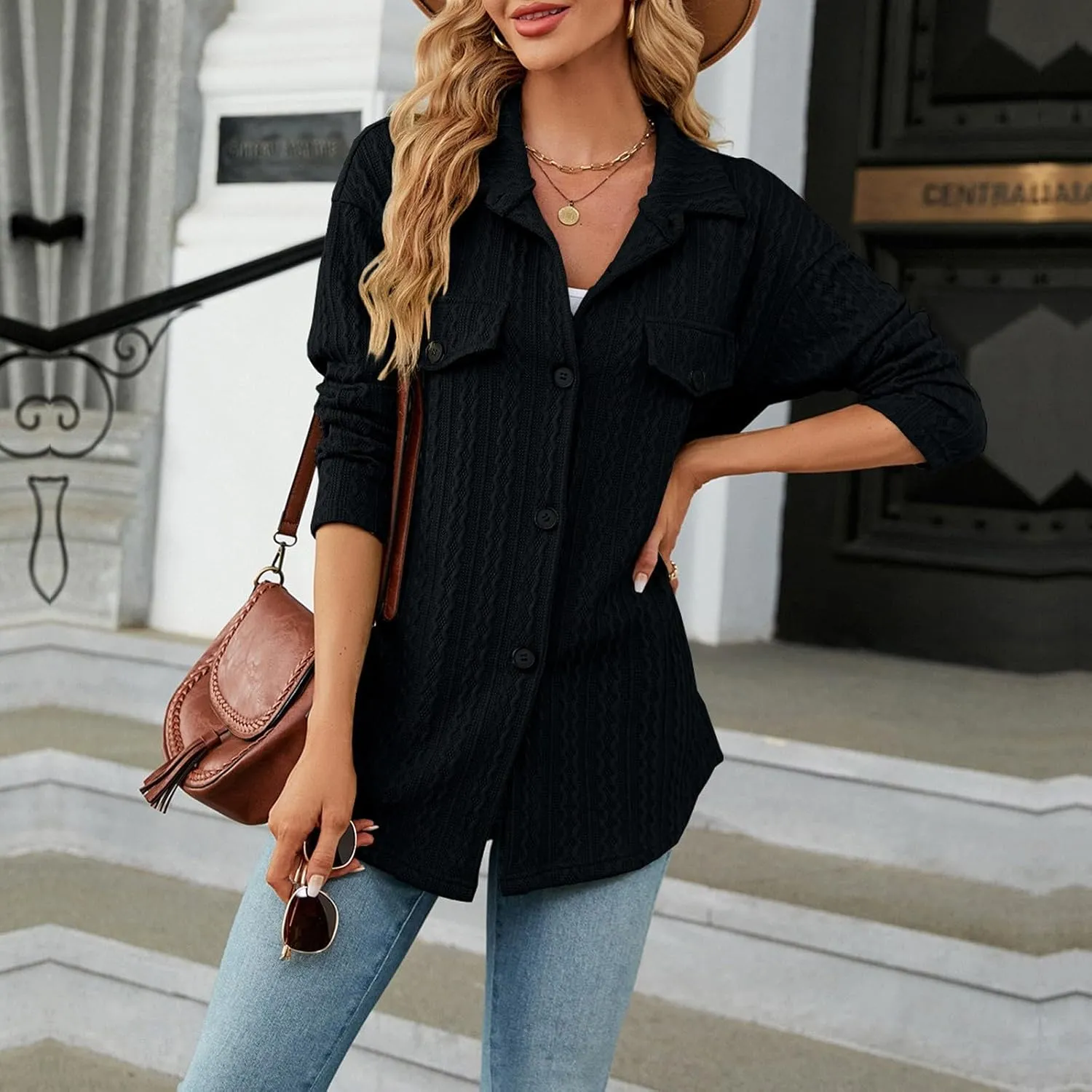 Women Winter Wool Fashion Notch Collar Coats Plus Size Long Jackets Casual Walk Coat plus Size Long Trench Coat