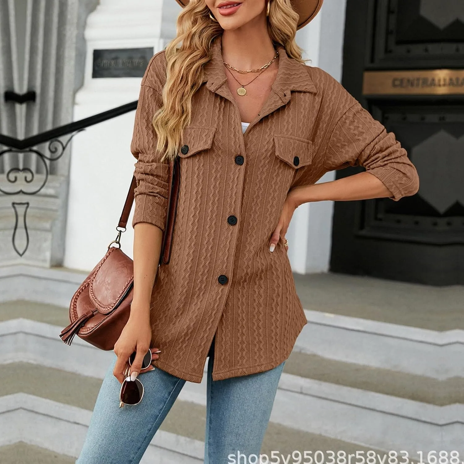 Women Winter Wool Fashion Notch Collar Coats Plus Size Long Jackets Casual Walk Coat plus Size Long Trench Coat