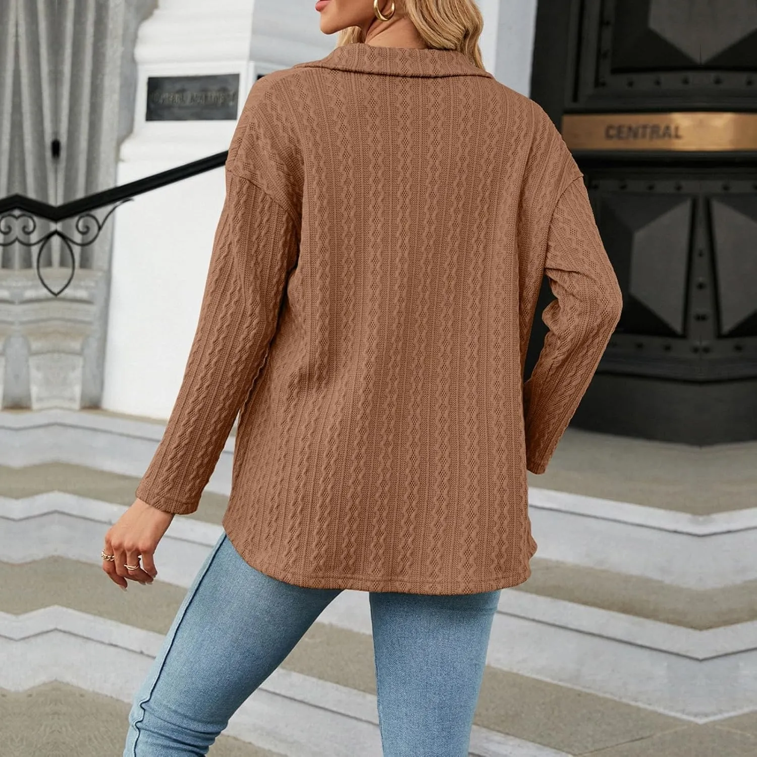 Women Winter Wool Fashion Notch Collar Coats Plus Size Long Jackets Casual Walk Coat plus Size Long Trench Coat