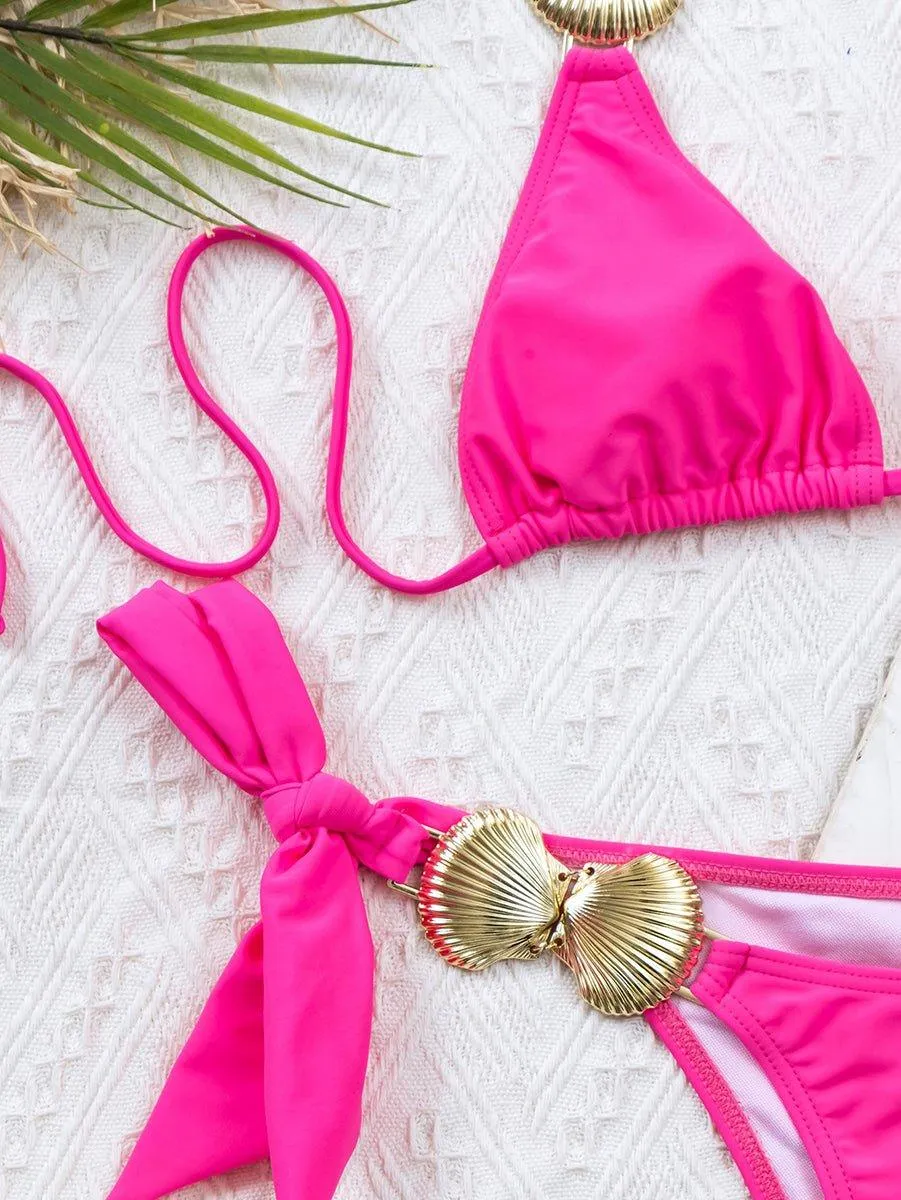 Women's GFIT Seashell String Bikini Set - Sexy Swimwear for Beach & Pool