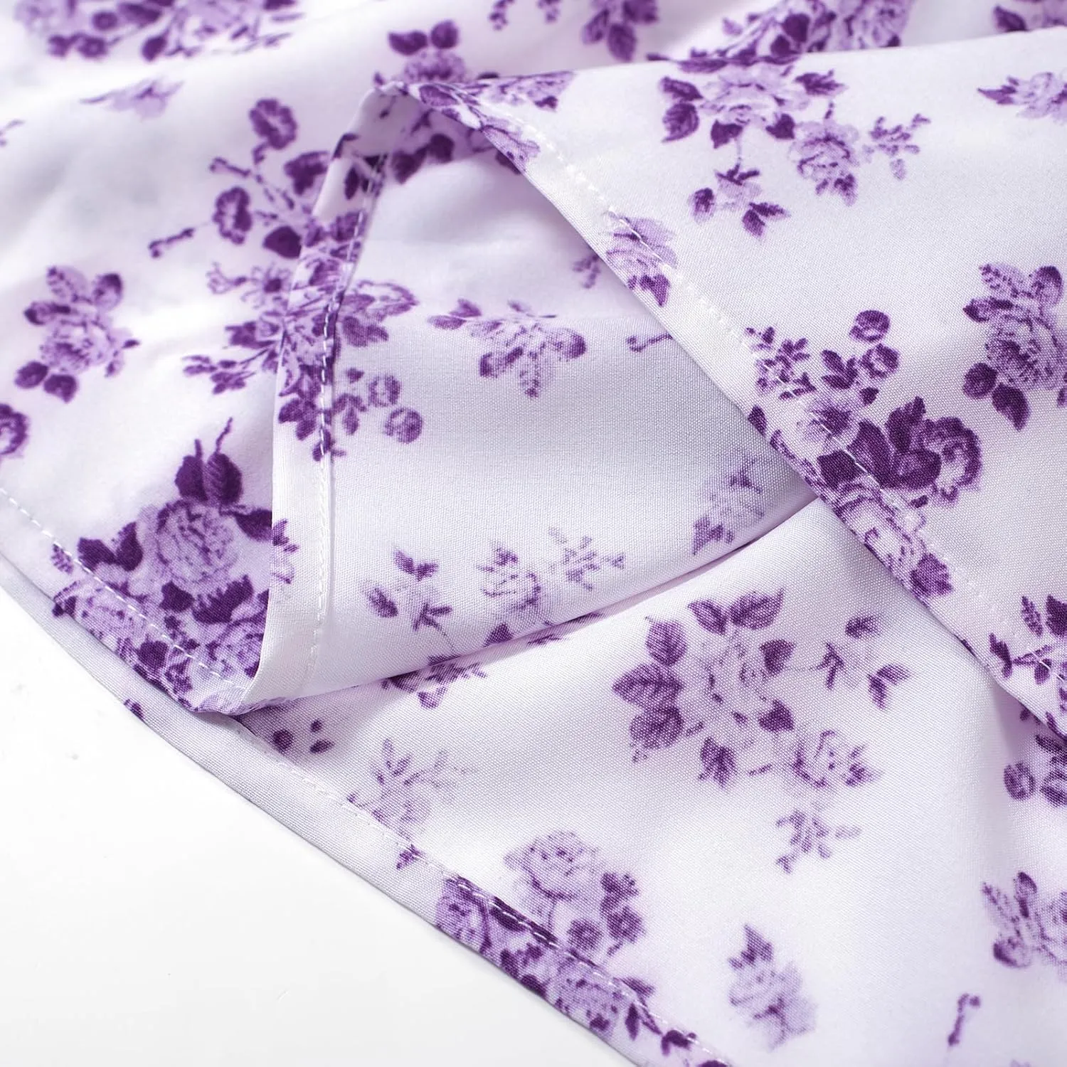 Women's High Elastic Waist Midi Skirt Casual Summer Trendy Tie Front Flowy Ruffle Floral Print A line Skirts 626