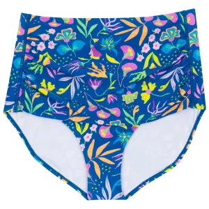 Women's High Waist Bikini Bottoms Ruched | "Tropadelic"