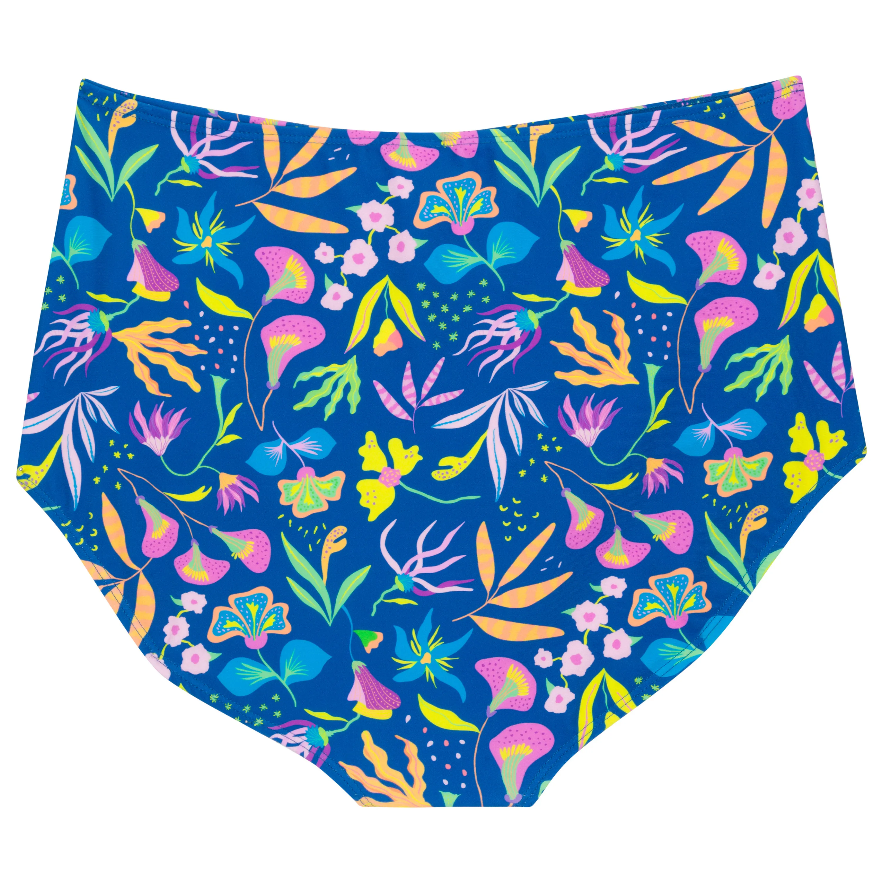 Women's High Waist Bikini Bottoms Ruched | "Tropadelic"