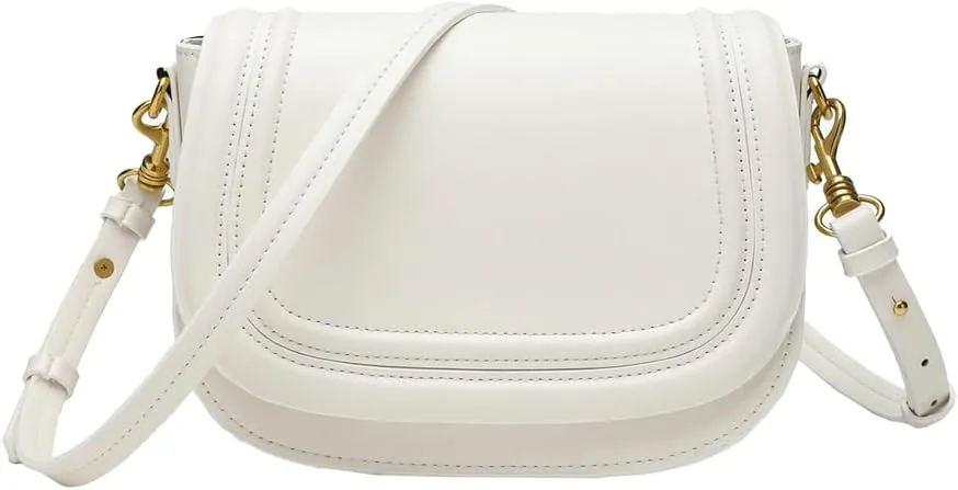 Women's Saddle Bag, Single-Shoulder Bag with Wide Strap for Crossbody & Underarm Wear