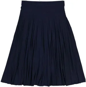 Womens Slinky Midi Pleated Knee Length - Elastic Waist Pleated Skirt