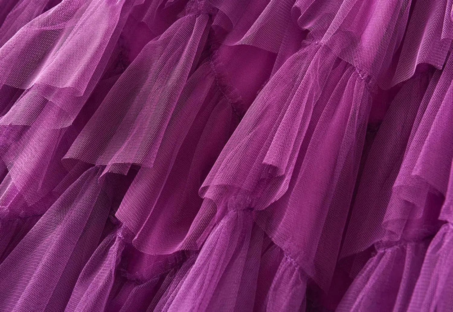 Women's Tulle Tutu Skirts Tiered Skirt Petticoat Elasticated Waist Pleated A Line Ruffles Skirts