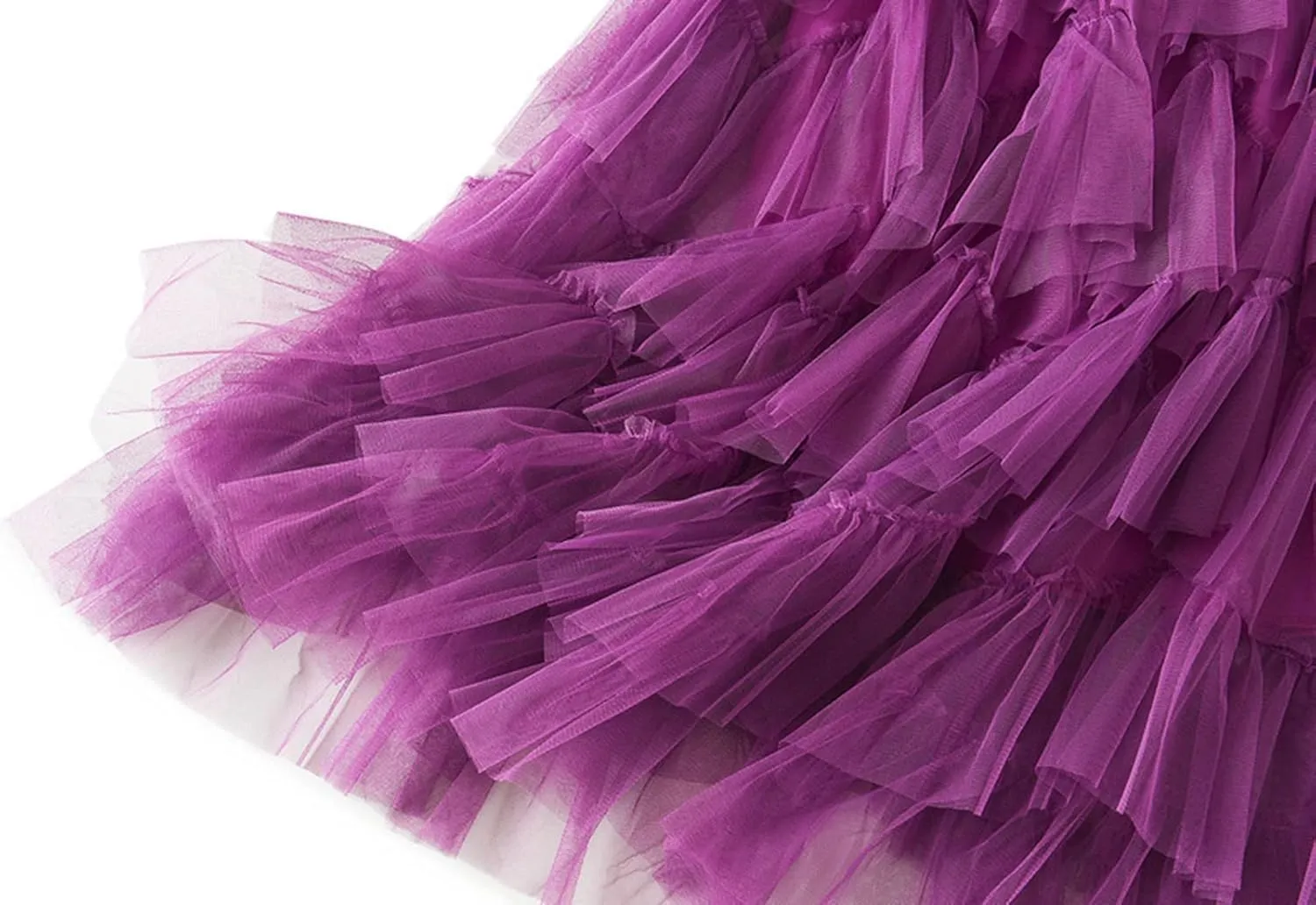 Women's Tulle Tutu Skirts Tiered Skirt Petticoat Elasticated Waist Pleated A Line Ruffles Skirts