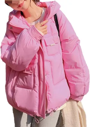 Women's Winter Jacket Coats Autumn Down Cotton Padded Short Coat Female Oversize Loose Casual Hooded Parka