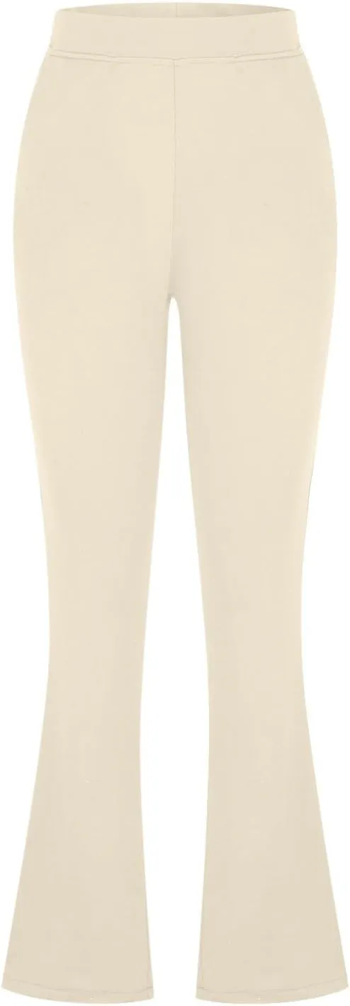 Work Pants Women Stretch Business Casual Wide Leg Dress Pants High Waist Bell Bottoms Trousers Pull on Office Slacks